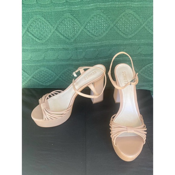 Schutz Yanna Platform NWOT 10.5B beige - Picture 2 of 9